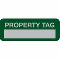 Lustre-Cal Property ID Label PROPERTY TAG5 Alum Green 2in x 0.75in  1 Blank # Pad, 100PK 253740Ma1G0000